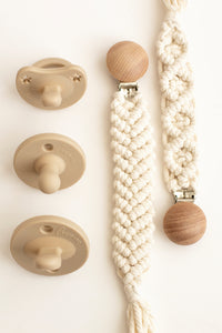Macrame Pacifier Holder | Braided Natural