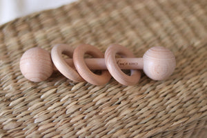 The Classic Wood Baby Rattle | Teether - LUXE + RO