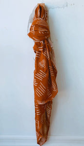 Baby Swaddle | Rust patterned