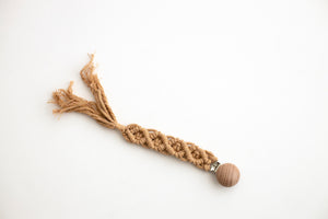 Macrame Pacifier Holder | Twisted Goldenrod