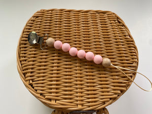 The Luxie Pacifier Clip | Cotton Candy Pink Clip - LUXE + RO