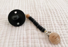 The Luxie Pacifier Clip | Wood + Black - LUXE + RO