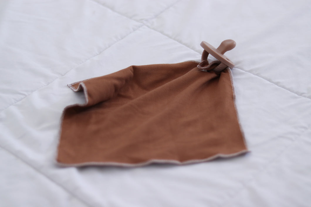 Pacifier Snap Blanket | Rust Lovey - LUXE + RO
