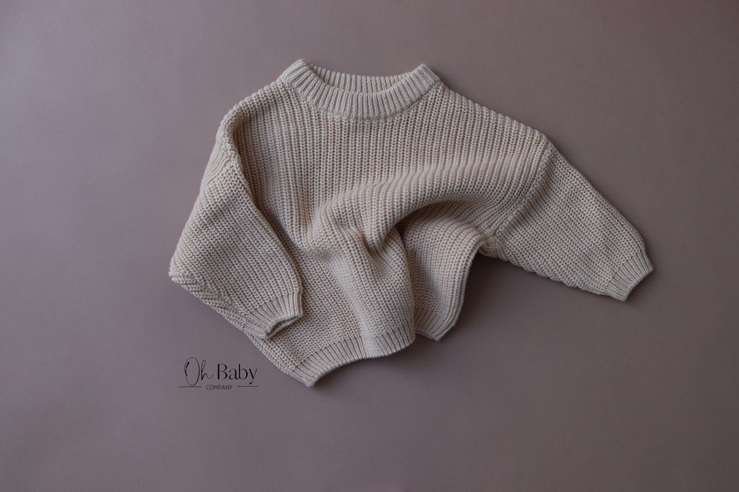 Comfy Knitted Sweater | BEIGE