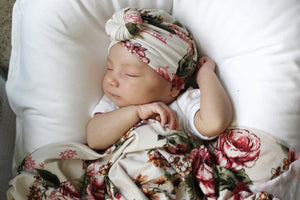 Baby Blanket | Vintage Floral Print - LUXE + RO