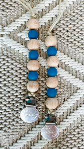 The Luxie Pacifier Clip | Blue - LUXE + RO