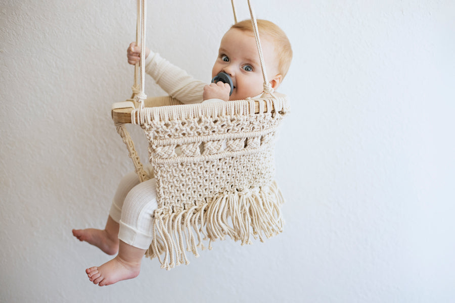 Columpios de macramé Columpio para bebé Hacer un pedido