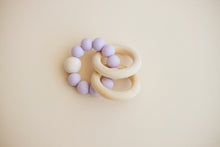Silicone and Wood Ring Teething Toy | Periwinkle Lila - LUXE + RO