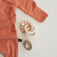 Silicone and Wood Ring Teething Toy | Soft Peach - LUXE + RO